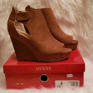 Guess Micro Suede  Wedge Booties